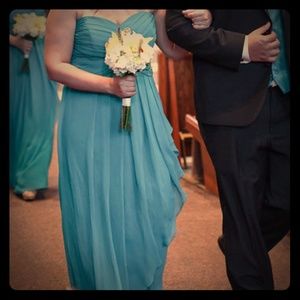 Davids Bridal Strapless Chiffon dress